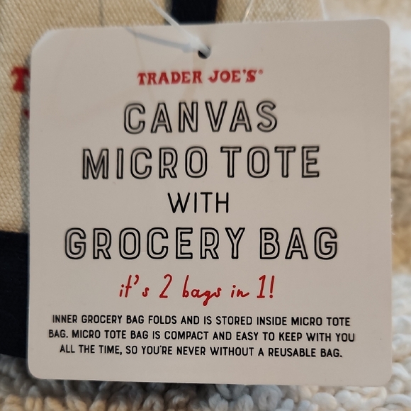 Canvas Micro Tote Bag Set - Red, Green, and Blue - Picture 2 of 8